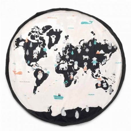 Tapis de jeu et de rangement - Carte du Monde | Play&Go