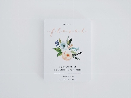 Cartes étapes "Ma grossesse" - Floral | Moments ancrés
