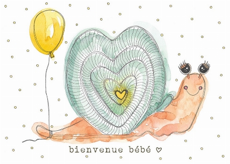 Mini carte "Bienvenue bébé" - Estelle | Stéphanie Renière