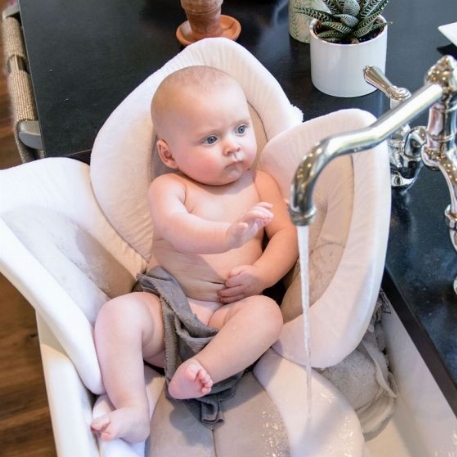 Bain lotus pour lavabo - Blanc et gris | Blooming Baby