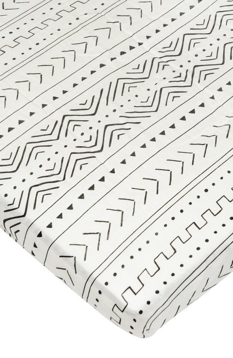 Drap de lit de bébé - White Mudcloth | Loulou Lollipop