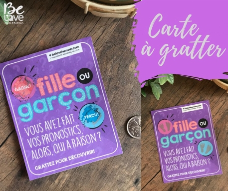 Carte à gratter - Fille ou Garçon? (Fille) | Be Love