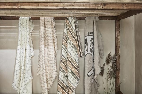 Couverture en coton - Sandy stripe