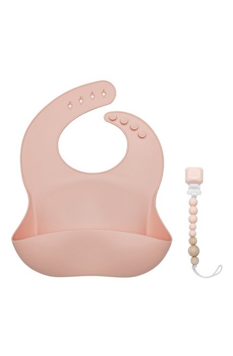Bavoir en silicone - Rose | Loulou Lollipop