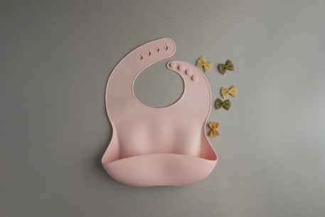 Bavoir en silicone - Rose | Loulou Lollipop