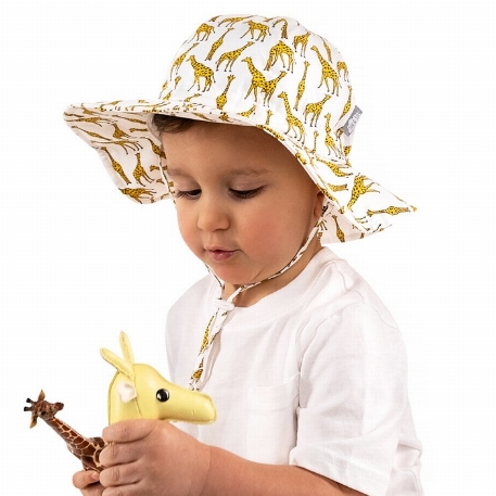 Chapeau en coton UV - Girafe | Jan & Jul