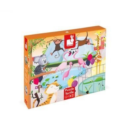 Casse-tête tactile 20 mcx - Journée au zoo | Janod