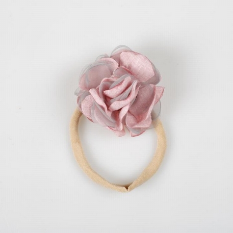Bandeau mince de nylon avec fleur - Rose | Lox Lion