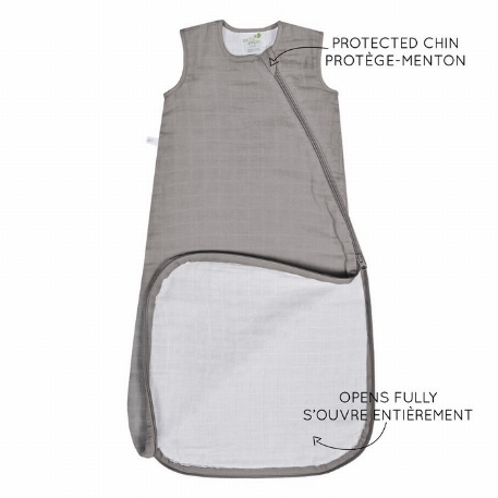 Sac de nuit en mousseline de coton - Taupe (0.7 Tog) | Perlimpinpin