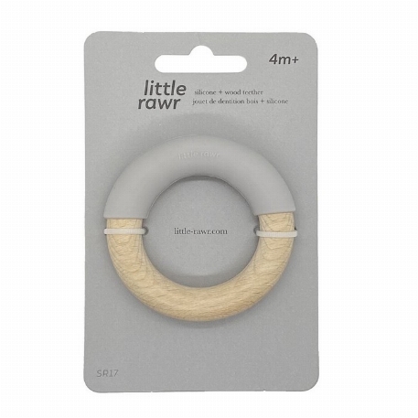 Anneau de bois - Gris | Little rawr