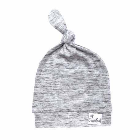 Bonnet à noeud 0-4M - Gris | Copper Pearl