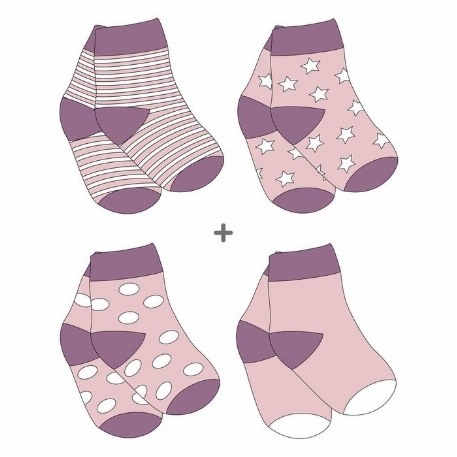 Chaussettes 4 pqt | Perlimpinpin