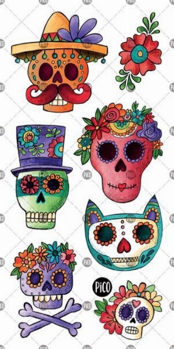 Tatouages temporaires - Les calaveras | PiCO