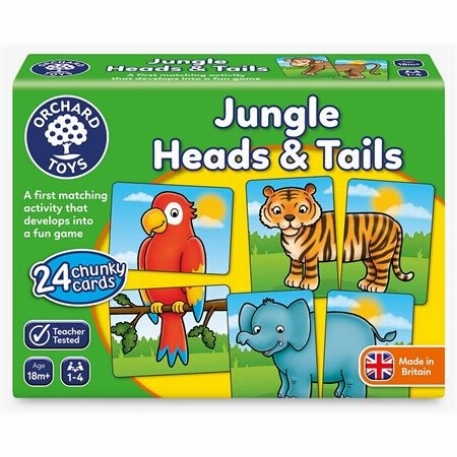 Jeu têtes et queus - Jungle | Orchard Toys