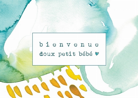 Mini carte "Bienvenue bébé" - Théodore | Stéphanie Renière
