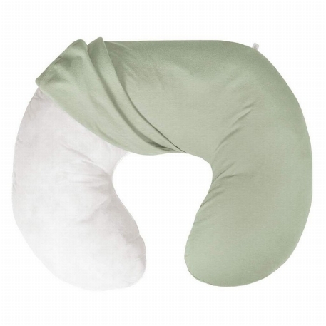 Coussin d'allaitement en bambou - Vert mousse | Perlimpinpin