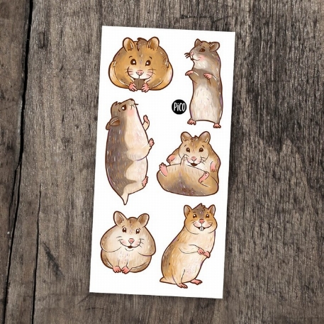 Tatouages temporaires - Pooky le hamster et ses amis | PiCO
