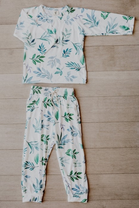 Pyjama deux pièces - Feuilles | Mini Coco