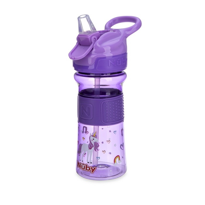 Bouteille No-Spill Thirsty Kids Reflex Flip-It - Licorne | Nuby