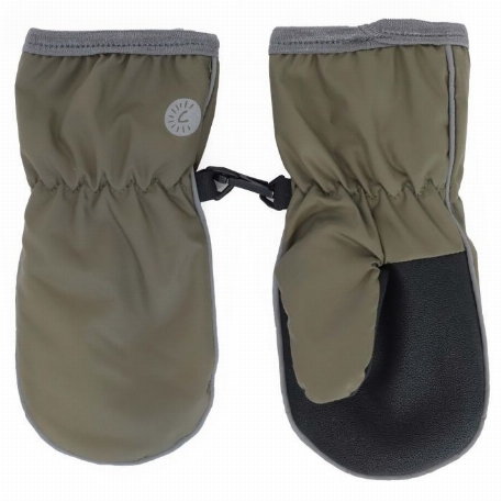 Mitaines mi-saison imperméables - Olive | Calikids
