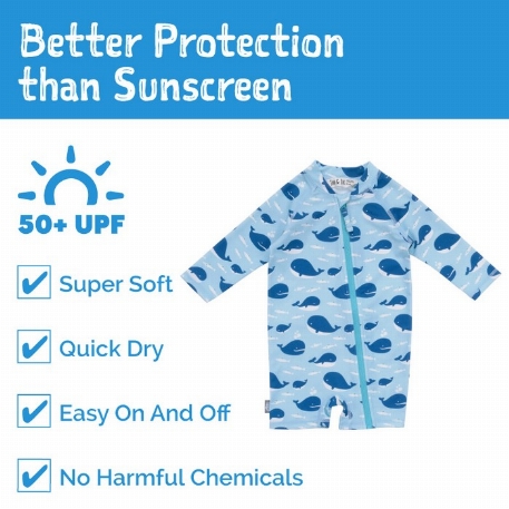 Maillot de bain UV - Baleines | Jan & Jul