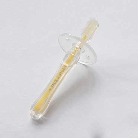 Brosse à dents en silicone 12-24M - Jaune | Jack N'Jill