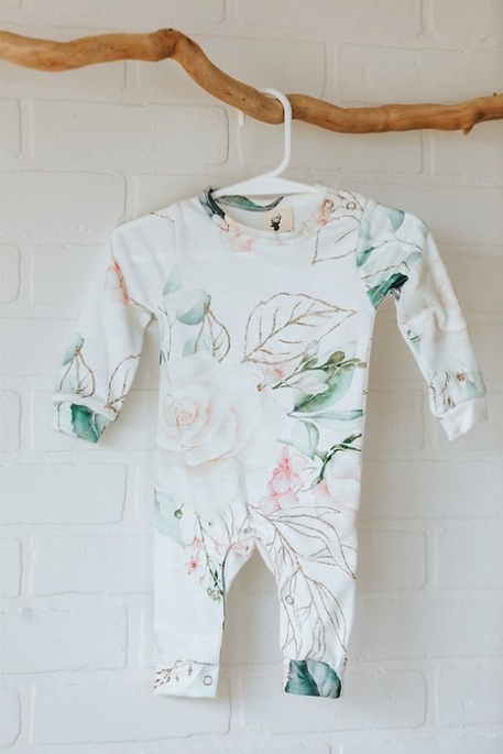 Pyjama à boutons pressions - Floral | Mini Coco