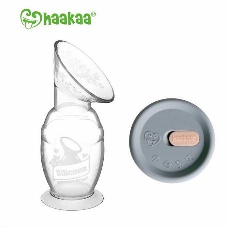 Tire-lait en silicone avec ventouse et couvercle - 100ml | Haakaa