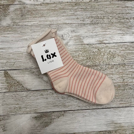 Chaussettes en coton biologique 3 pqt - Rose | Lox Lion