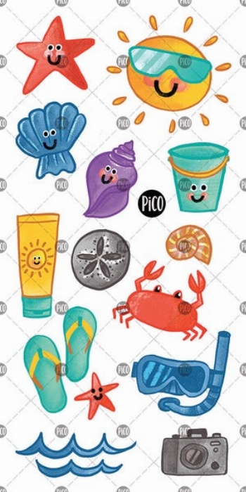 Tatouages temporaires - Journée à la plage | PiCO