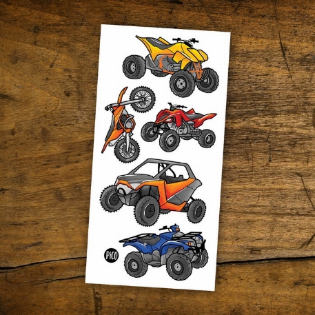 Tatouages temporaires - Les véhicules tout-terrain | PiCO