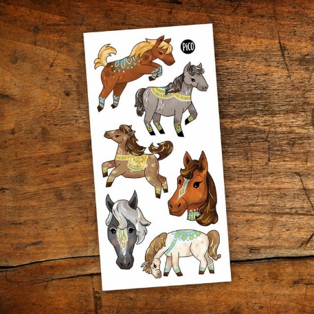 Tatouages temporaires - Les chevaux sauvages | PiCO