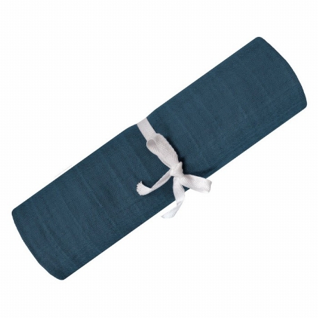 Couverture de mousseline - Marine | Perlimpinpin