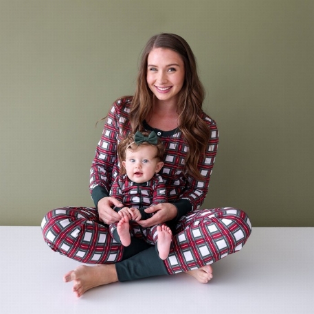 Pyjama pour bébé - White Tartan | Lola & Taylor