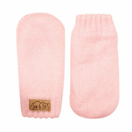 Mitaines de laine - Rose pâle | Jan & Jul