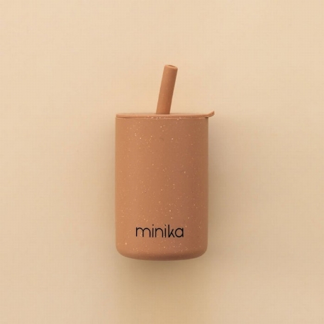 Verre à paille et couvercle - Choix de couleur | Minika