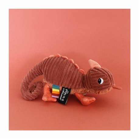 Peluche - Météou le Caméléon Rouille | Les Déglingos