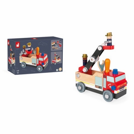 Camion de pompiers à construire Brico'kids | Janod