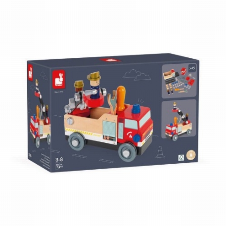 Camion de pompiers à construire Brico'kids | Janod