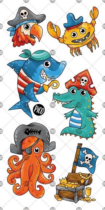 Tatouages temporaires - Alfred le pirate | PiCO