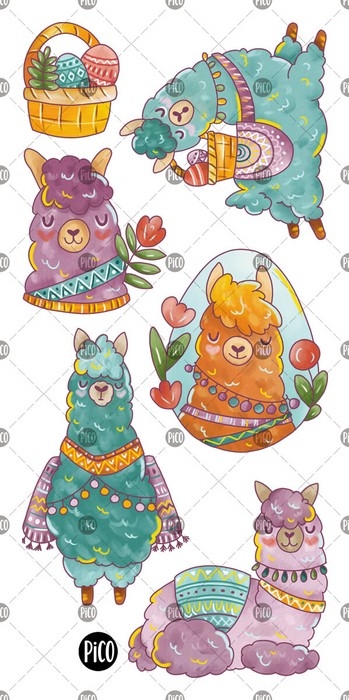 Tatouages temporaires - Les lamas zen | PiCO