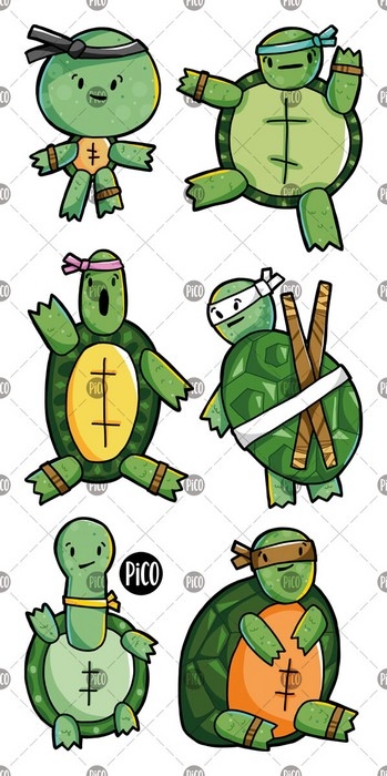 Tatouages temporaires - Les ninjas sympas | PiCO