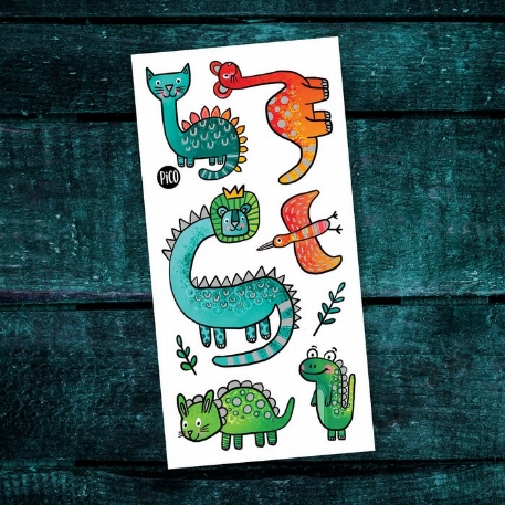 Tatouages temporaires - Les DinoZanimaux | PiCO