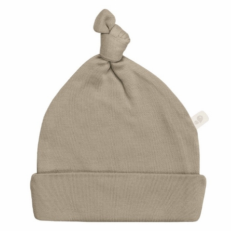 Bonnet à noeud en bambou 1-3M - Taupe | Perlimpinpin