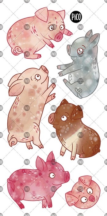 Tatouages temporaires - Les cochons de la ferme | PiCO