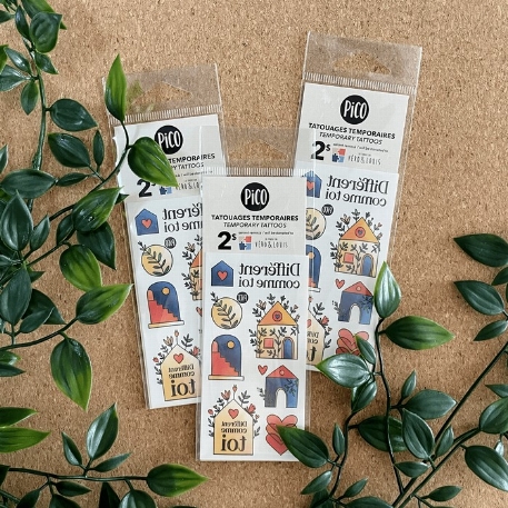 Tatouages temporaires - Différent comme toi - Fondation Véro & Louis | PiCO