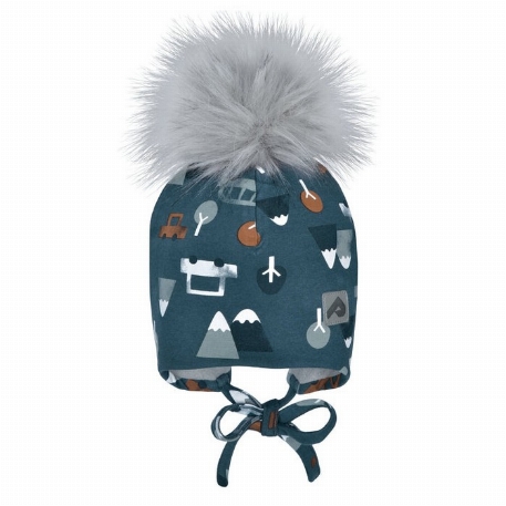 Tuque avec oreilles et pompon - Voiture |  Perlimpinpin