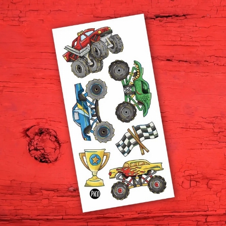 Tatouages temporaires - Les camions monstres | PICO