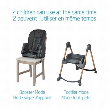 Chaise haute Minla - Classic Graphite | Maxi Cosi