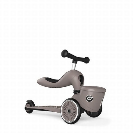 Trottinette 2 en 1 - Highwaykick 1 Lifestyle - Lignes brunes | Scoot & Ride